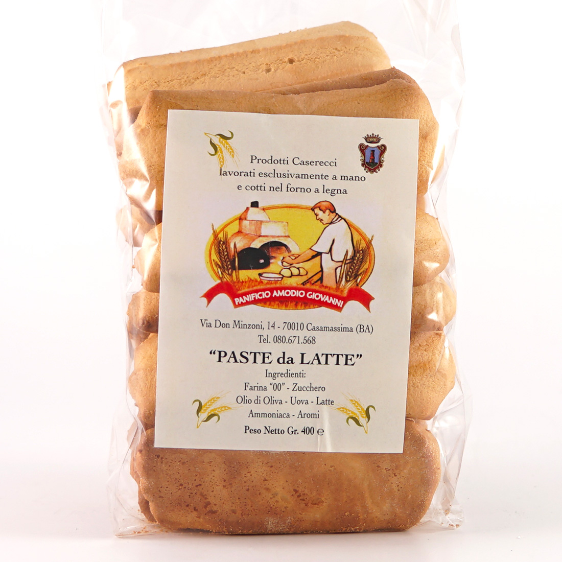Paste da latte senza zucchero 400gr